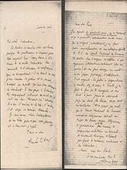 A collection of facsimiles of letters between Ren&eacute; Char, Paul &Eacute;luard and Valentine Gross Hugo.