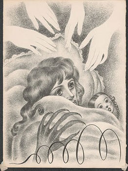Item #51-6729 Agathe. Original lithograph. Valentine Marie Augustine Gross Hugo, artist, Pierre...