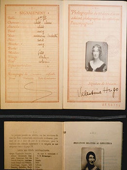 Item #51-6733 Two photographs of Valentine Marie Augustine Gross Hugo's (1887-1968) cartes...