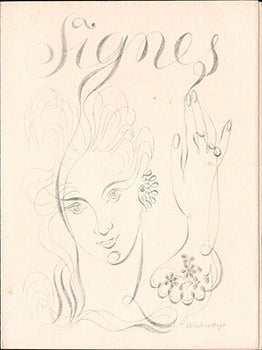 Item #51-6741 Gallery Greeting reproducing "Signes" by Valentine Gross Hugo... First edtion....