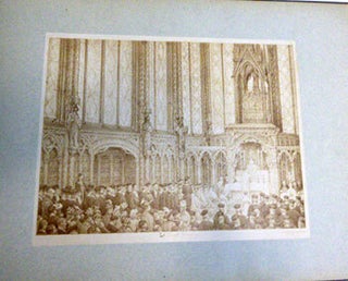 A portfolio of original photographs from 1859 by Victor François Eloi Biennourry's of his trompe-l'oeil cameos at the Palais des Tuileries. Paris. Signed.