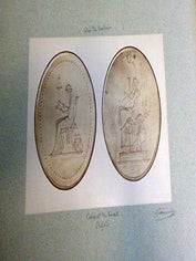 A portfolio of original photographs from 1859 by Victor François Eloi Biennourry's of his trompe-l'oeil cameos at the Palais des Tuileries. Paris. Signed.