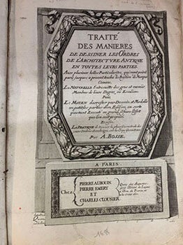 Item #51-6927 Traité des manieres de dessiner les Ordres de l'architecture antique en toutes...