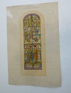 Item #51-6944 Cath&eacute;drale de Tournay. Vitrail d'abside m&eacute;ridionale du transsept. First edition of the lithograph. Jean Baptiste Capronnier, Lemaistre-d'Anstaing . Author, lithographer H. Borremans, XIXe s. Tournai.