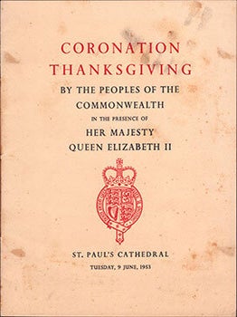 Item #51-6946 Coronation Thanksgiving by the Peoples of the Commonwealth in the presence of Her...