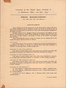 Item #51-6947 Coronation of Her Majesty Queen Elizabeth II in Westminster Abbey, 2nd June 1953. ....
