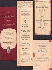 Item #51-6962 The English-Speaking Union of the Commonwealth. Invitation and List of Guests and...
