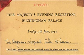 Item #51-6968 The Coronation of Her Majesty Queen Elizabeth II. Her Majesty's Evening...