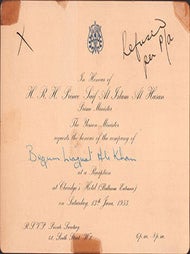 Item #51-6973 The Coronation of Her Majesty Queen Elizabeth II. Invitation from H.R.H. Price...