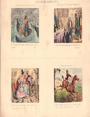 Item #51-7043 Sayings & Doings. No. 1- No. 6. First edition of the etchings. Complete. Henry Heath, Caricaturist.