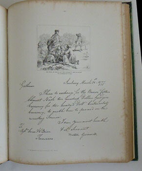 The book of the signers : containing fac-simile letters of the signers of the Declaration of independence : illustrated also with sixty-one engravings from original photographs and drawings, of their residences, portraits, &c., from the collection of an association of American antiquaries. First edition.