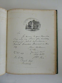 The book of the signers : containing fac-simile letters of the signers of the Declaration of independence : illustrated also with sixty-one engravings from original photographs and drawings, of their residences, portraits, &c., from the collection of an association of American antiquaries. First edition.