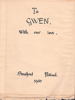 Item #51-7103 Collection of autographs by the players at the 1950 Stratford Shakespeare Festival...