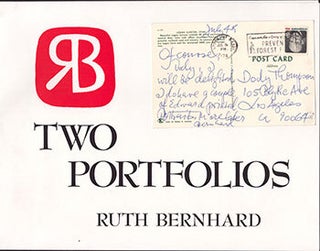 Item #51-7159 Two typed letters, a prospectus for the portfolios "The Eternal Body" and "The...