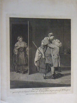 Item #51-7164 The Unlucky Attempt. First edition of the engraving. John Collet, After, Jabez...
