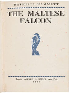 The Maltese Falcon. First edition in a deluxe binding.