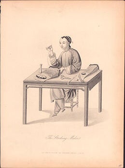 Item #51-7229 A Chinese Stocking Maker...一家中国丝袜制造商... Yījiā zhōngguó sīwà...