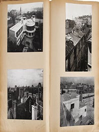 Les toits de Paris. Portfolio of original silver prints showing hundreds of bird's eye view roofs of buildings in Paris in the 1950s.