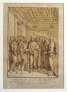 Item #52-0015 Jesus Christ in the Midst of His Disciples. Nicolas Le Sueur, after Raphael