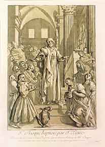 Le Sueur, Nicolas, after Jean Baglioni - St. Priscian Baptised by St. Peter