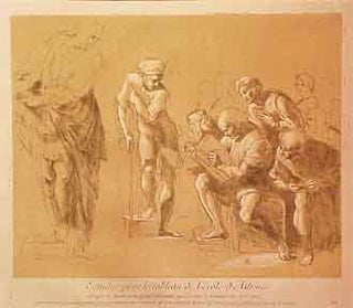 Item #52-0025 Studies for the Painting of The School of Athens. Nicolas Le Sueur, after Raphael