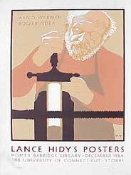 Item #52-0063 Lance Hidy’s Posters. Babbidge Library, Storrs, Connecticut. Lance Hidy