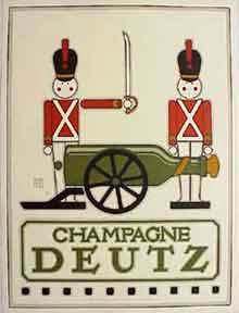 Item #52-0100 Champagne Deutz [poster]. David Lance Goines
