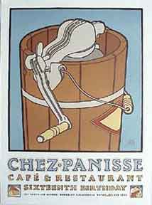Item #52-0103 Chez Panisse 16th Birthday [poster]. David Lance Goines