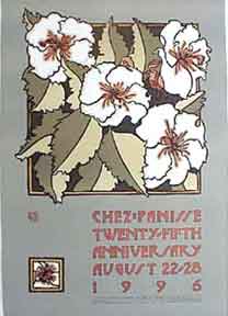 Item #52-0106 Chez Panisse 25th Birthday [poster]. David Lance Goines