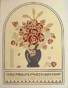 Item #52-0108 Chez Panisse 4th Birthday [poster]. David Lance Goines