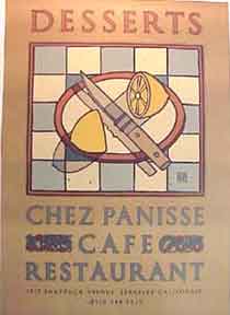 Item #52-0110 Chez Panisse Desserts Birthday [poster]. David Lance Goines