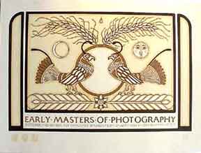 Item #52-0120 Early Masters of Photography [poster]. David Lance Goines