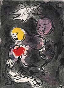 Item #52-0213 The Prophet Daniel with the Lions. Marc Chagall