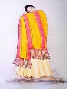 Item #52-0221 Standing Woman with Blanket. R. C. Gorman