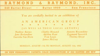 Item #54-1964 An Exhibition of an American Group. Raymond, Inc Raymond