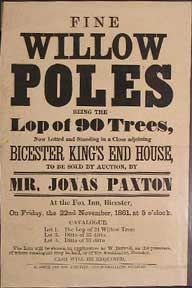 Item #55-0575 Fine Willow Poles being the Lop of 90 Trees. Bicester [original auction poster]....