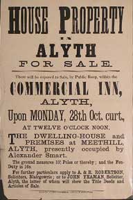 Item #55-0579 House Property in Alyth for Sale [original auction poster]. John Yeaman, A, R....