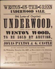 Item #55-0590 34 Lots of Capital Underwood. Weston Wood, Weston-on-the-green [original auction...