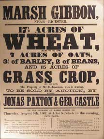 Paxton, Jonas and Castle, George - 17 1/2 Acres of Wheat (Part to Go Off), Oats, Barley, Beans and Grass Crop. Marsh Gibbon, Near Bicester [Original Auction Poster]