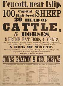 Item #55-0630 100 Capital Half-bred sheep, 20 Head of Cattle, 5 Horses, 8 Prime Fat Hogs, 4...