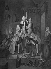 Item #55-0678 Charity in the Cellar, a plate from The Works of William Hogarth from the Original...
