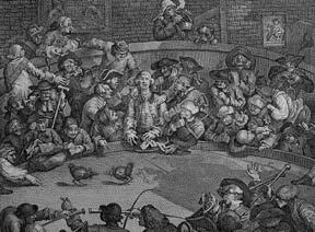 Item #55-0709 The Cockpit, a plate from The Works of William Hogarth from the Original Plates...