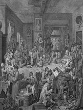 Item #55-0714 Four Prints of an Election. William Hogarth