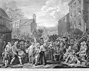 Item #55-0729 The March to Finchley. William Hogarth