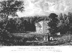 Item #55-0838 Follaton House, Seat of George Stanley Cary, Esquire, Devonshire. Allom after Le Petit