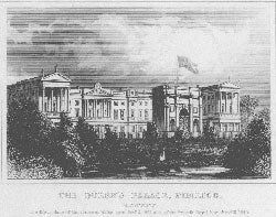 Item #55-1031 The Queen's Palace, Pimlico, Middlesex. The Birth place of the Prince of Wales, born November 9, 1841, also of the Princess Royal, born November 21, 1840. Anonymous.