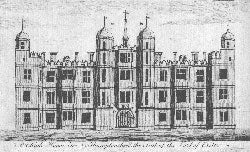 Item #55-1053 Burleigh House in Northamptonshire, the Seat of the Earl of Exeter. Anonymous.
