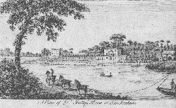 Item #55-1169 A View of Dr. Batty's House at Twickenham. Anonymous