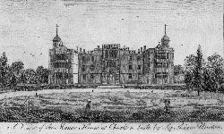 Item #55-1239 A View of the Manor House at Charlton, built by Sir Adam Newton. Anonymous