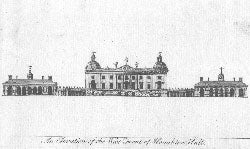 Item #55-1275 An Elevation of the West Front of Houghton Hall, Norfolk. Anonymous